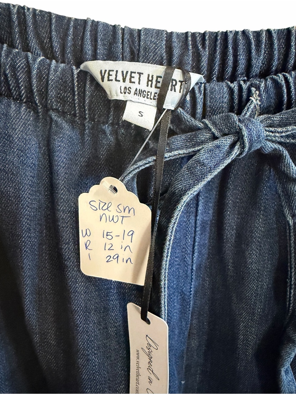 Velvet Heart Relaxed Drawstring Wide Leg Jeans size small nwt - Picture 5 of 6